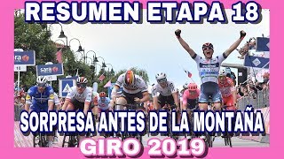 RESUMEN ETAPA 18 GIRO DE ITALIA 2019 🇮🇹 [upl. by Ayhtin778]