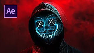 Neon Flickering Mask with Parallax Effect  After Effects Tutorial [upl. by Nibbs]