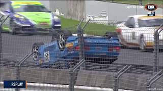 New Zealand Porsche Series Championship 2018 Race 3 Pukekohe Park Raceway Crash Flip [upl. by Downall319]