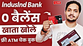 Indusind Bank Zero Balance Account Opening Online 2024  Indusind Bank Account Opening Online [upl. by Kcirnek201]