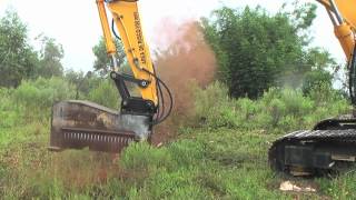 Excavator mulchers  Land clearing equipment  Forestry mulcher  DENISCIMAFcom [upl. by Airotkciv722]