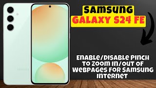 How to EnableDisable Pinch to Zoom InOut Of Webpages For Samsung Internet Samsung Galaxy S24 FE [upl. by Annaiv872]