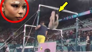 gymnast flavia saraiva injury ater fall at paris olympic 2024 [upl. by Aloysius181]