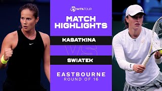 Daria Kasatkina vs Iga Swiatek  2021 Eastbourne Round of 16  WTA Match Highlights [upl. by Standush]