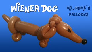 Wiener Dog Balloon Animal Tutorial Sausage Dog Balloon Twisting amp Modeling 14 [upl. by Loux]