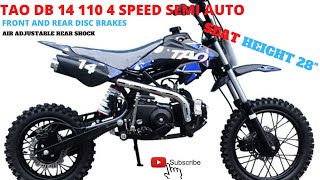 TaoTao DB 14 110cc Dirt Bike Review In Blue [upl. by Dennett]