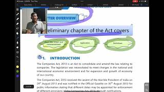 CA Inter Corporate amp other Law  Chapter 1 [upl. by Rosenzweig]