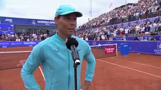 Great feelings for Nadal as he beats Norrie to reach Swedish Open quarters amp quothappy with forehandquot [upl. by Paschasia]