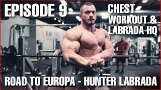 Chest Workout  Labrada HQ Visit  Episode 9 4 Weeks to Contest  Hunter Labrada [upl. by Ledah677]