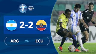 ARGENTINA vs ECUADOR 22  RESUMEN  CONMEBOL SUB 15  FASE DE GRUPOS [upl. by Elke]