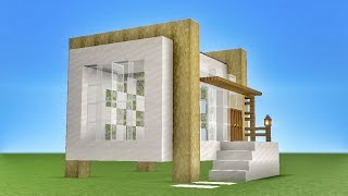 Minecraft Rectangular House Tutorial  Easy And Beautiful Modern House 🏡🏡 [upl. by Kletter]