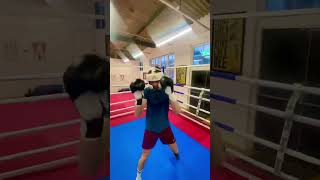 POV boxing sparring a southpaw boxing sparring training POV [upl. by Karilla]