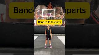 How to perform banded pull aparts💪  workout basketball fitness exercise training [upl. by Llerut82]