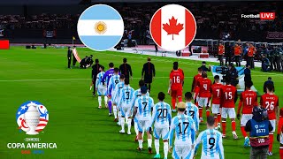 Argentina vs Canada  Copa America 2024 USA Group A  Full Match  Messi vs Canada  PES Gameplay [upl. by Aurie331]