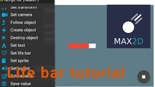 Max2d Life barHealth bar tutorial [upl. by Alohcin]