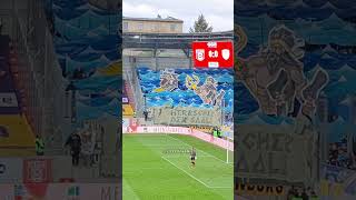 Choreo der JenaFans in Halle  Hallescher FC vs FC Carl Zeiss Jena 21 • RLNO 202425 [upl. by Terrena]