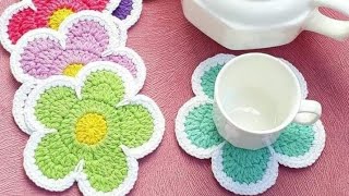 How to crochet Star shaped Coaster Stepbystep Tutorial [upl. by Ludlew]