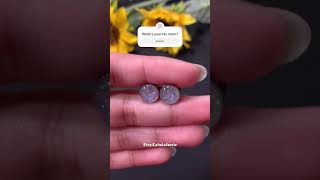 Handmade fake plugs earrings handmade earrings jewelry resin glitters crafts artshorts [upl. by Sinclair]