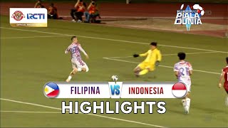 FILIPINA vs INDONESIA HIGHLIGHT FIFA WORLD CUP 2026 KUALIFIKASI 2nd ROUND LEG 1 [upl. by Esinehs]