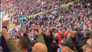 Man City Fans Singing Oles At The Wheel Song Live At Old Trafford [upl. by Ahsrav231]