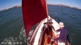 Drascombe Devon Lugger off Wembury Bay Plymouth Sound Devon [upl. by Limoli]