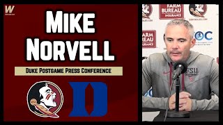 Mike Norvell Duke Postgame Interview  Duke 23 FSU 16  FSU Football  Warchant TV FSU [upl. by Derraj]