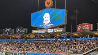 Gura Sings quotTake Me Out To The Ball Gamequot at Dodger Stadium Hololive [upl. by Schnur]