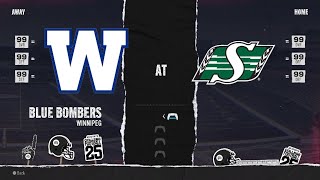 Saskatchewan Roughriders vs Winnipeg Blue Bombers  College Football 25 [upl. by Oneladgam]