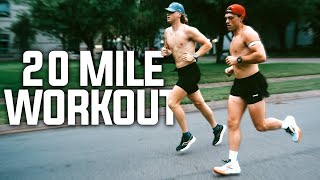 BRUTAL 20 Mile Marathon Workout  Sub 3 Marathon Training [upl. by Elna]