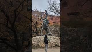 Wawel Dragon Monument Breathing Fire in Krakow Poland poland krakow wawel dragon [upl. by Phillis697]