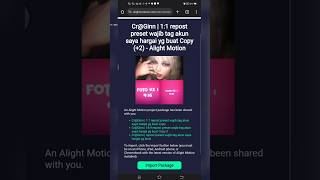 CARA MENGGUNAKAN PRESET 5MB SETELAH UPDATE ALIGHT MOTION‼️ shorts [upl. by Idette]