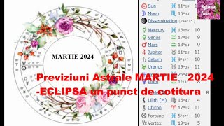 Previziuni MARTIE 2024ECLIPSA un punct de cotitura [upl. by Aled388]