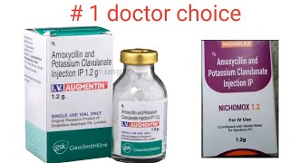 Amoxycillin and potassium clavulanate injection IP 12g in hindi [upl. by Einhoj]