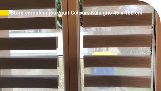 Avis Consommateur  Store enrouleur journuit Colours Kala gris 45 x 180 cm [upl. by Aleunamme]