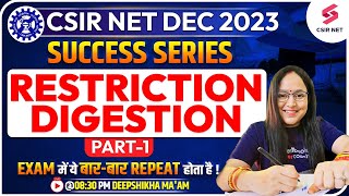 CSIR NET Dec 2023  Success Series  Restriction Digestion Part1  Deepshikha Maam [upl. by Elrae315]