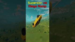 Supercar Jumps in Mega Ramp  BeamNG Drive  KentaEx shorts beamngdrive carvsmegaramp [upl. by Euqinomod]