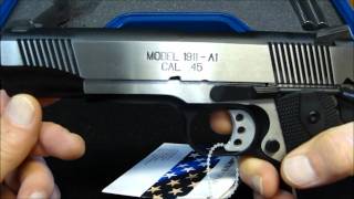 Springfield Armory 1911A1 Loaded Stainless Steel Combat Unboxing  Shooting Video [upl. by Toinette]