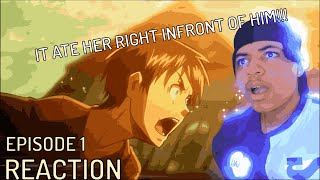 NON ATTACK ON TITAN FAN REACTS TO EPISODE 1 THE DARKEST ANIME EVER [upl. by Berkin457]