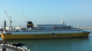 Ferry CORSICA VICTORIA leaving Livorno 14042014 [upl. by Gertrude]