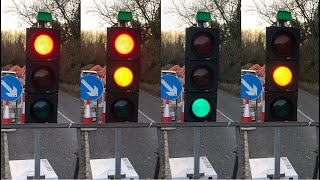 Castle Hedingham Station Road SRL ADS Temporary Traffic Lights [upl. by Terrell]