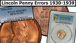 19301939 Wheat Penny Errors amp Varieties Complete Guide  Values amp Clear Explanation [upl. by Sorci]