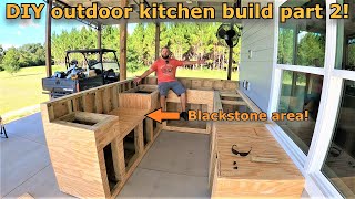 DIY Budget outdoor kitchen build part 2 Blackstone area Vevor 616 [upl. by Corrine]