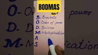 What is BODMAS rule in Mathematicsshorts maths tricks [upl. by Wolpert]