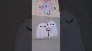 Wall painting part 7 👻 art handmade craft diy painting shorts trending vairalshort [upl. by Lula]