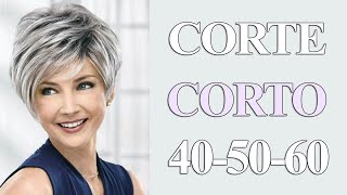 CORTE DE PELO CORTO PARA 405060 AÑOS  TENDENCIA DE CORTE DE CABELLO PARA MUJER [upl. by Eahcim219]