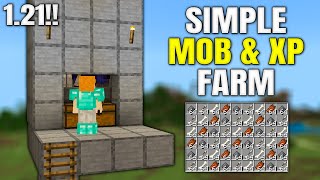 Easy 121 Mob Farm in Minecraft Bedrock MCPEXboxPSSwitchPC [upl. by Akined]