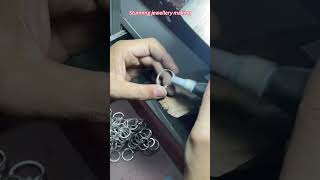 Real jewellery production processjewellery jewelry silver gold ring necklace diamond gems [upl. by Anauqahc]