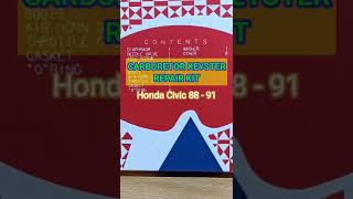 CARBURETOR KEYSTER REPAIR KIT  Honda Civic 8890 [upl. by Gnort20]