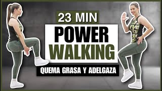 CAMINAR PARA BAJAR DE PESO EN CASA 🔥 QUEMA 500 CALORIAS 🔥 POWER WALKING  CARDIO SIN SALTOS [upl. by Alfie]