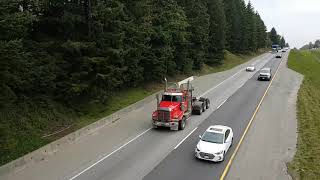 BC Logging Truck Convoy Timelapse [upl. by Herod]